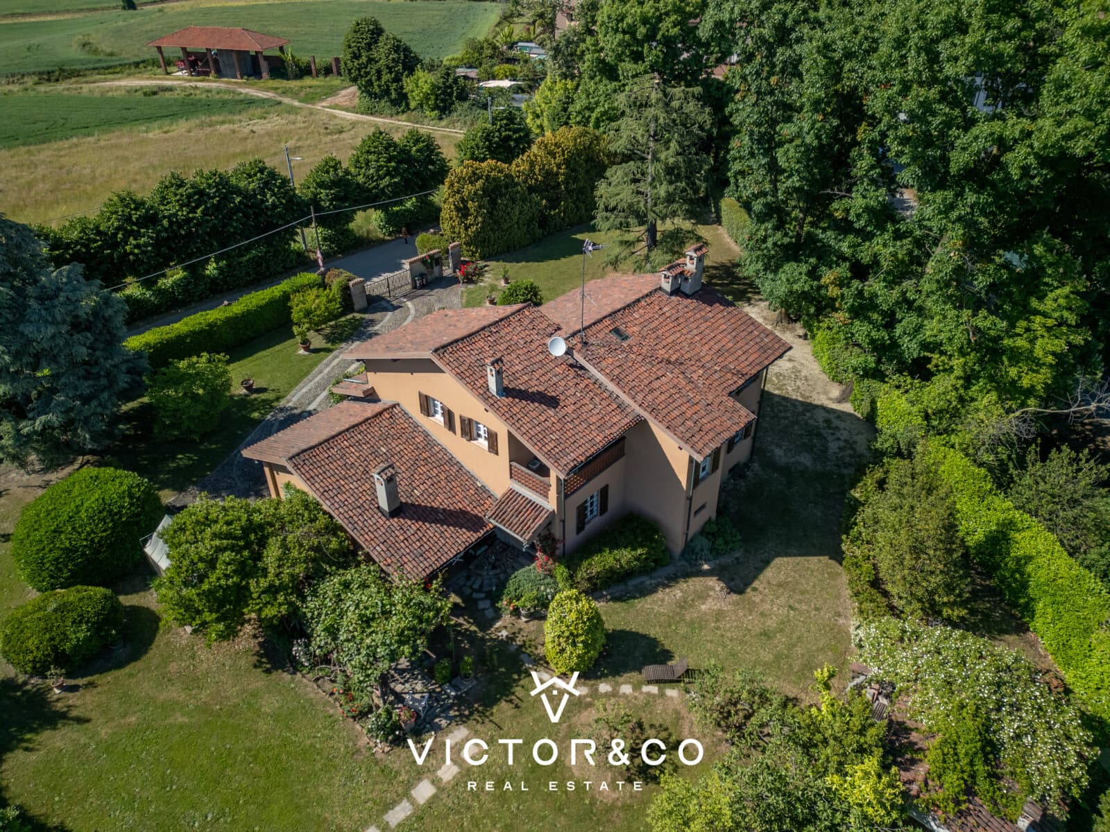Villa a Novara Bicocca dall'alto